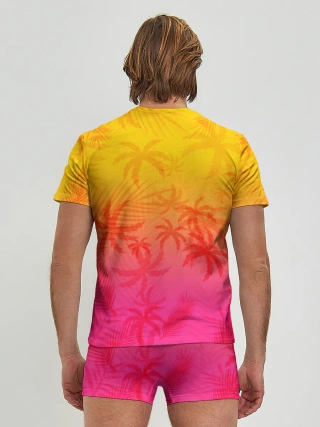 Мужские трусы с футболкой / РЕТРО ПАЛЬМЫ