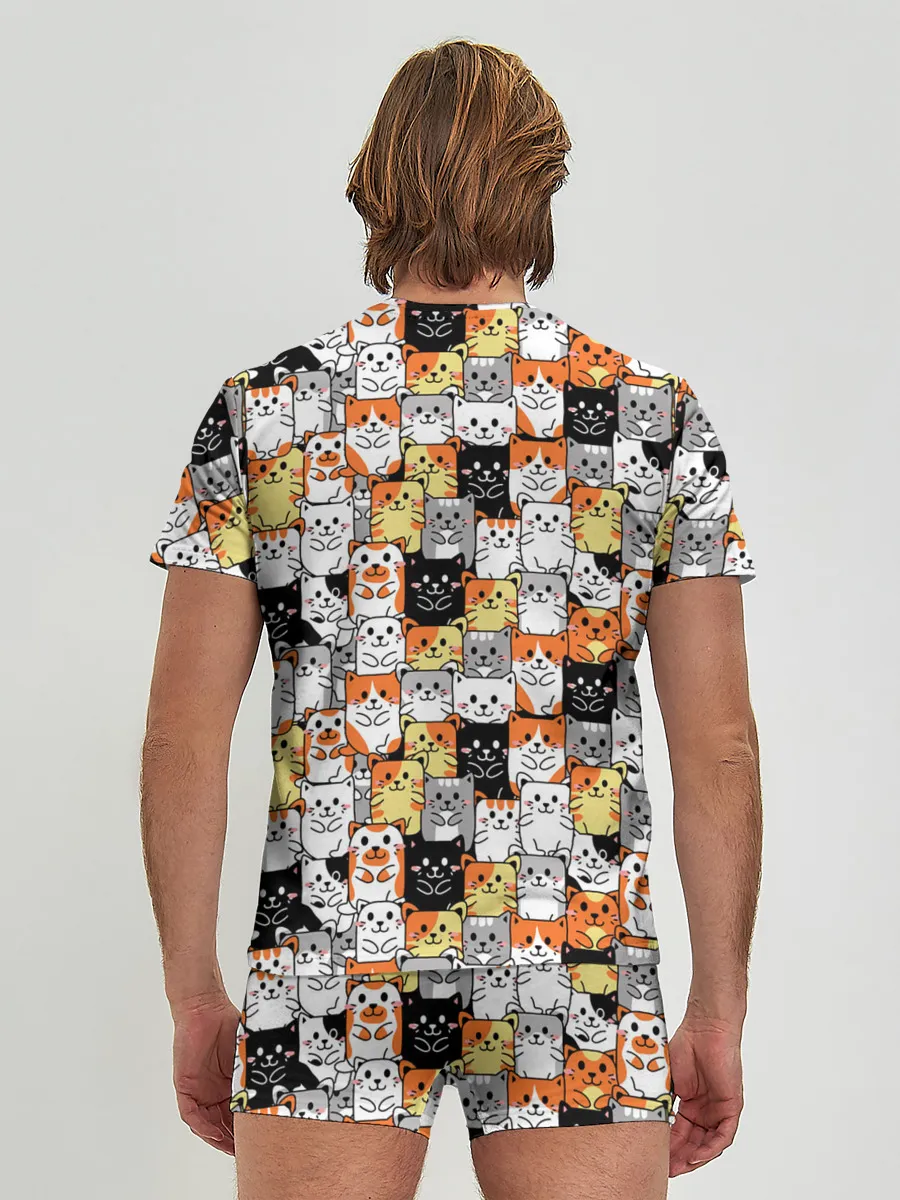 Мужские трусы с футболкой / Котики