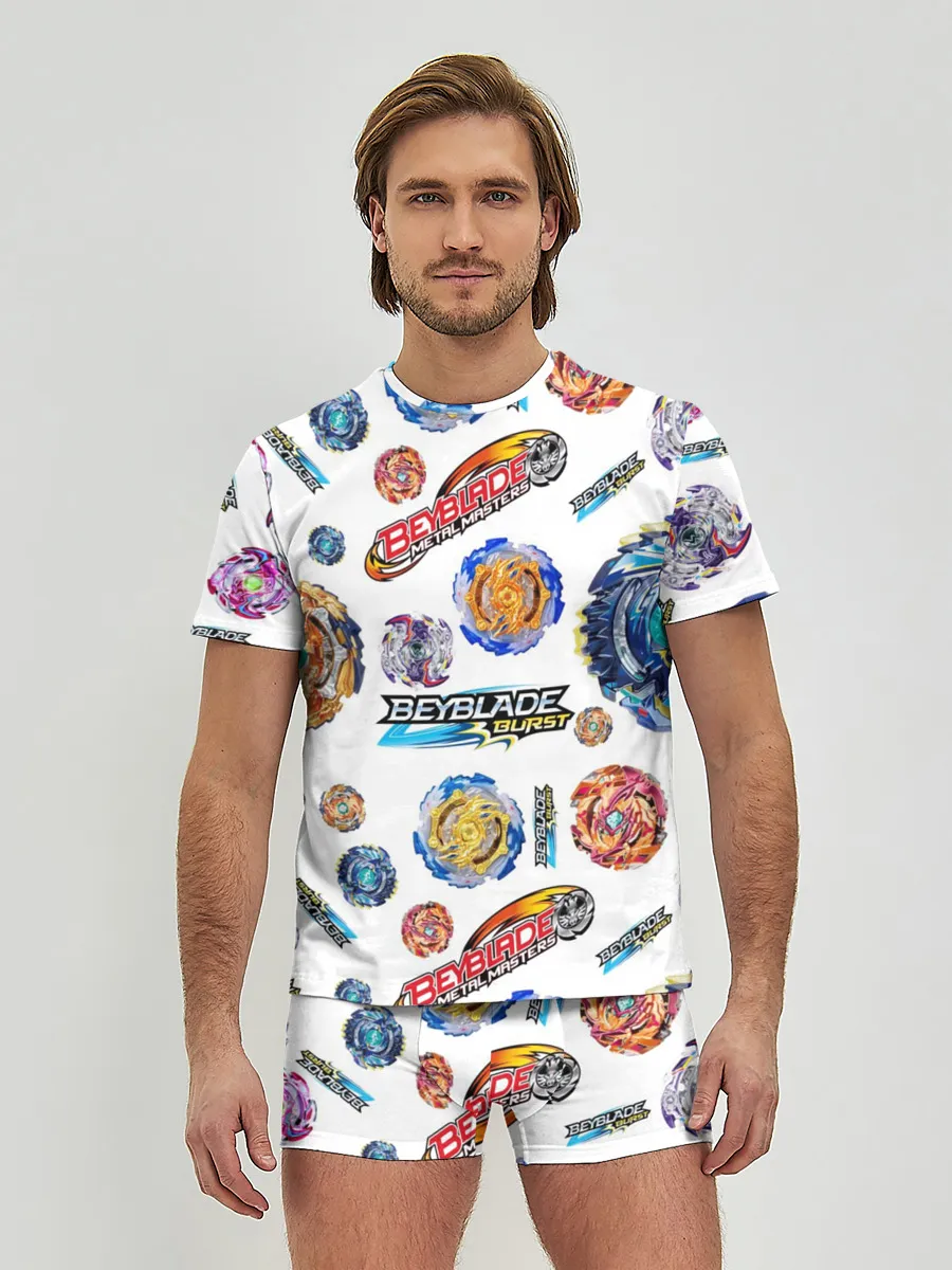 Мужские трусы с футболкой / Бейблэйд паттерн