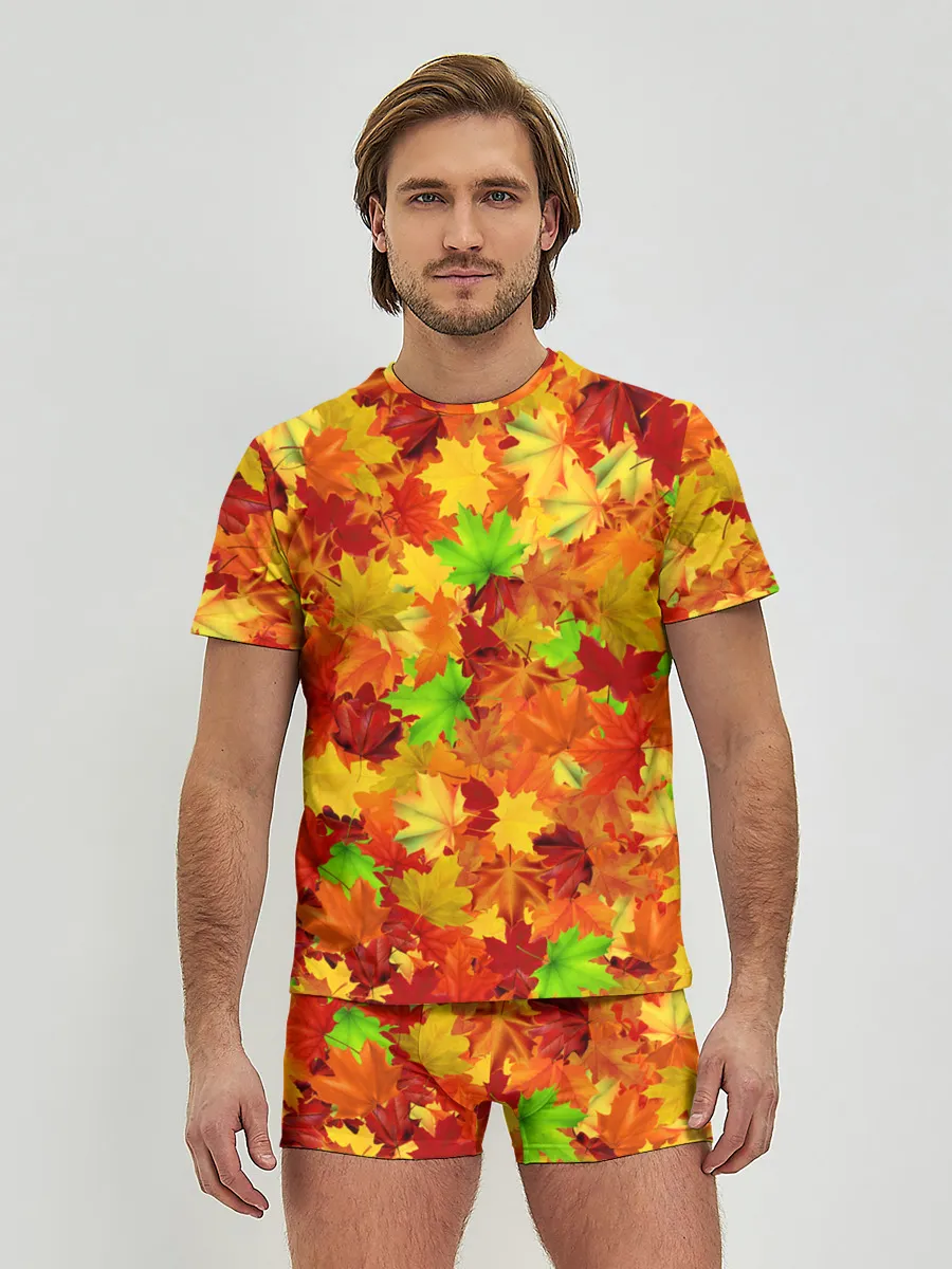 Мужские трусы с футболкой / Кленовые листья