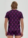 Мужские трусы с футболкой / KILLER QUEEN фиолетовый узор