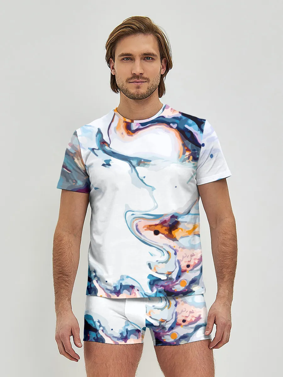 Мужские трусы с футболкой / Брызги красок