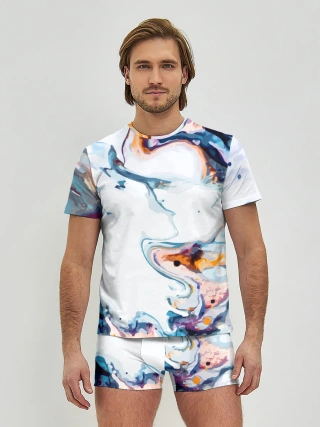 Мужские трусы с футболкой / Брызги красок