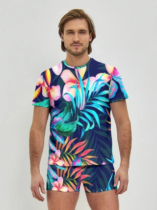 Мужские трусы с футболкой / TROPIC FLOWER