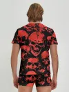 Мужские трусы с футболкой / Skulls pattern