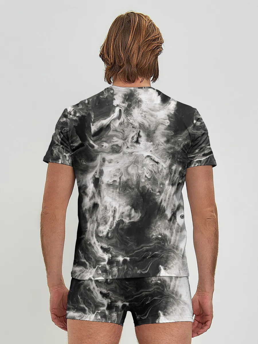 Мужские трусы с футболкой / Мрамор