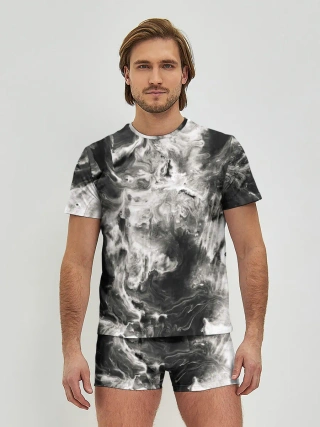 Мужские трусы с футболкой / Мрамор