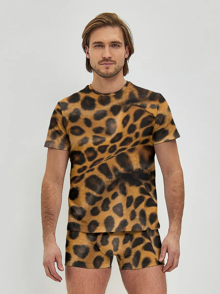 Мужские трусы с футболкой / Леопард