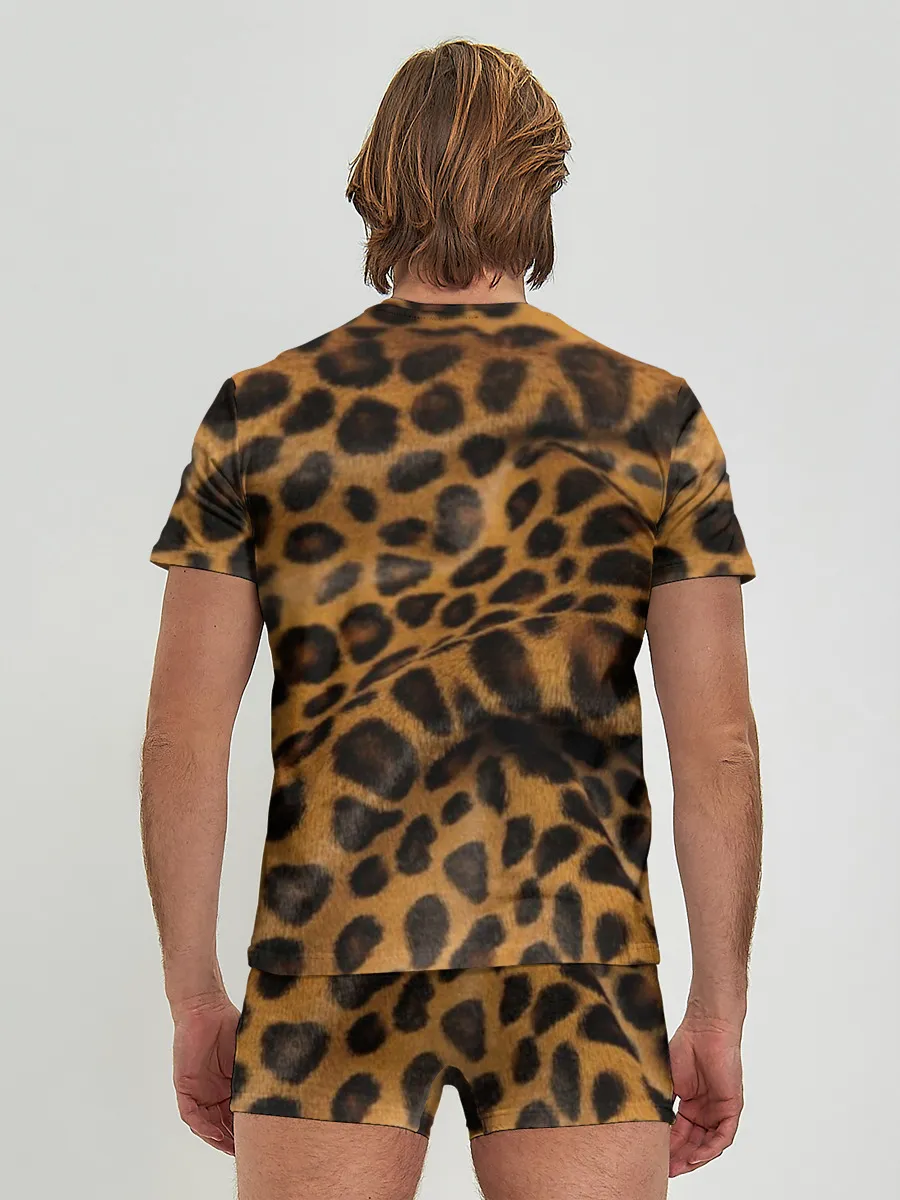 Мужские трусы с футболкой / Леопард