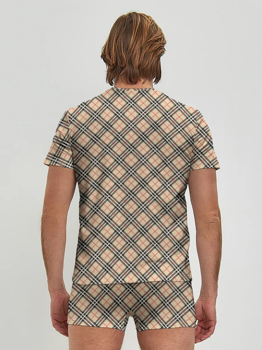 Мужские трусы с футболкой / Костюм в клетку