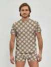 Мужские трусы с футболкой / Костюм в клетку