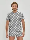 Мужские трусы с футболкой / Костюм в клетку