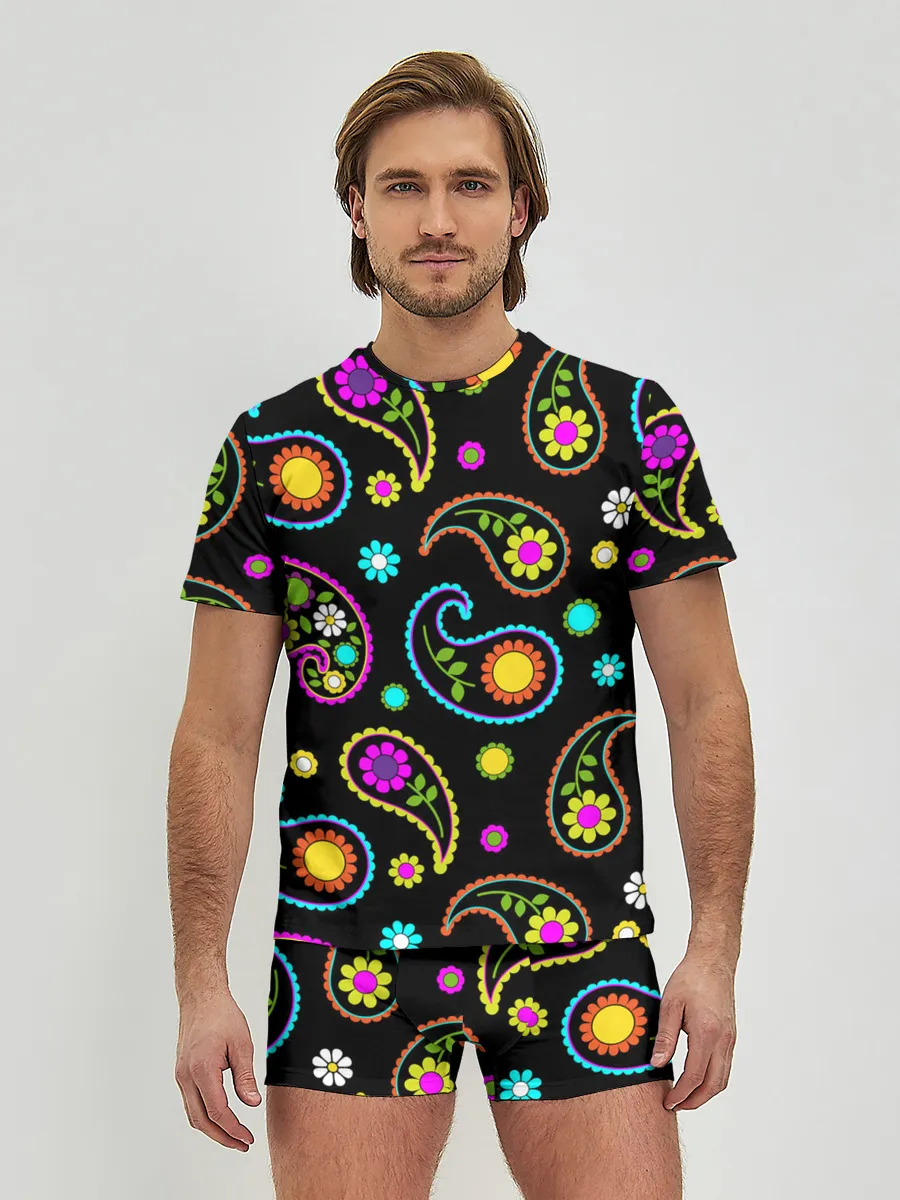 Мужские трусы с футболкой / ЦВЕТЫ