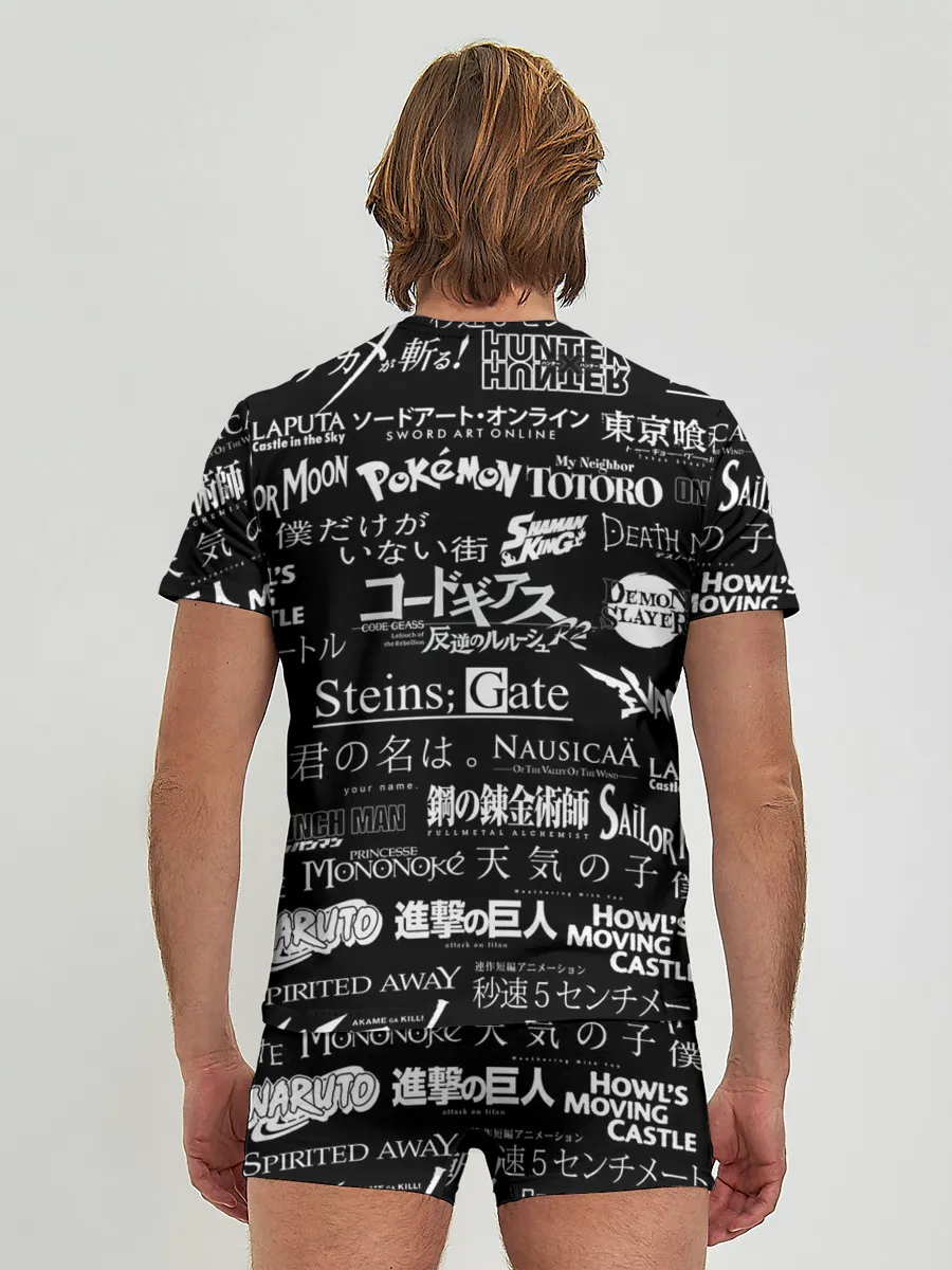 Мужские трусы с футболкой / Логотипы аниме
