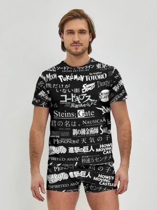 Мужские трусы с футболкой / Логотипы аниме