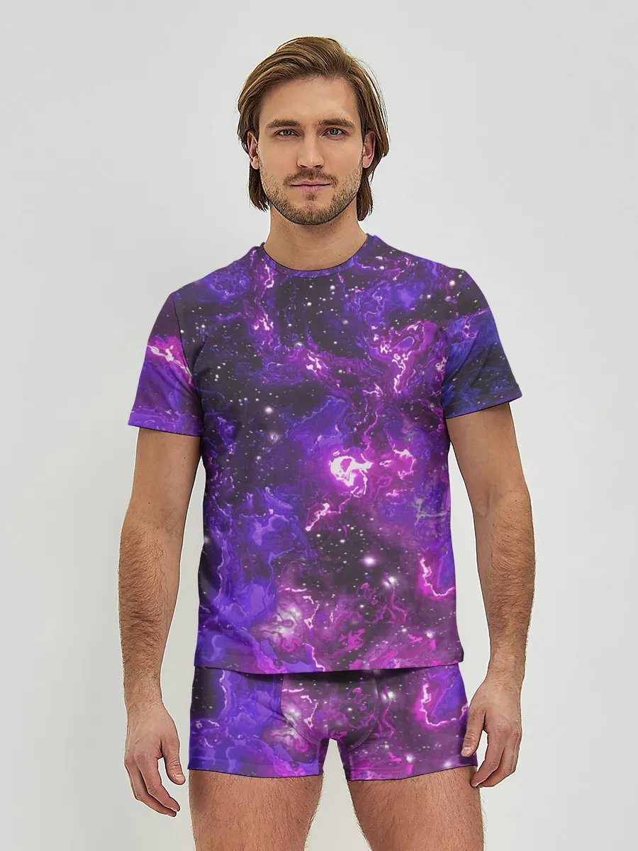 Мужские трусы с футболкой / Галактика