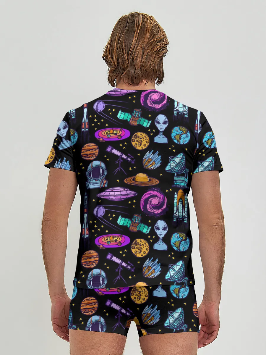 Мужские трусы с футболкой / космос