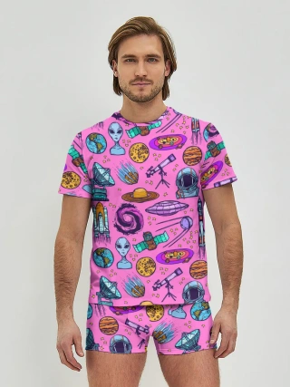 Мужские трусы с футболкой / Астрономия