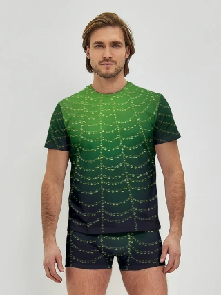 Мужские трусы с футболкой / Паутина в лесу