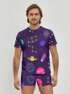 Мужские трусы с футболкой / Космический пейзаж
