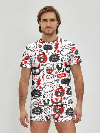 Мужские трусы с футболкой / Pop art