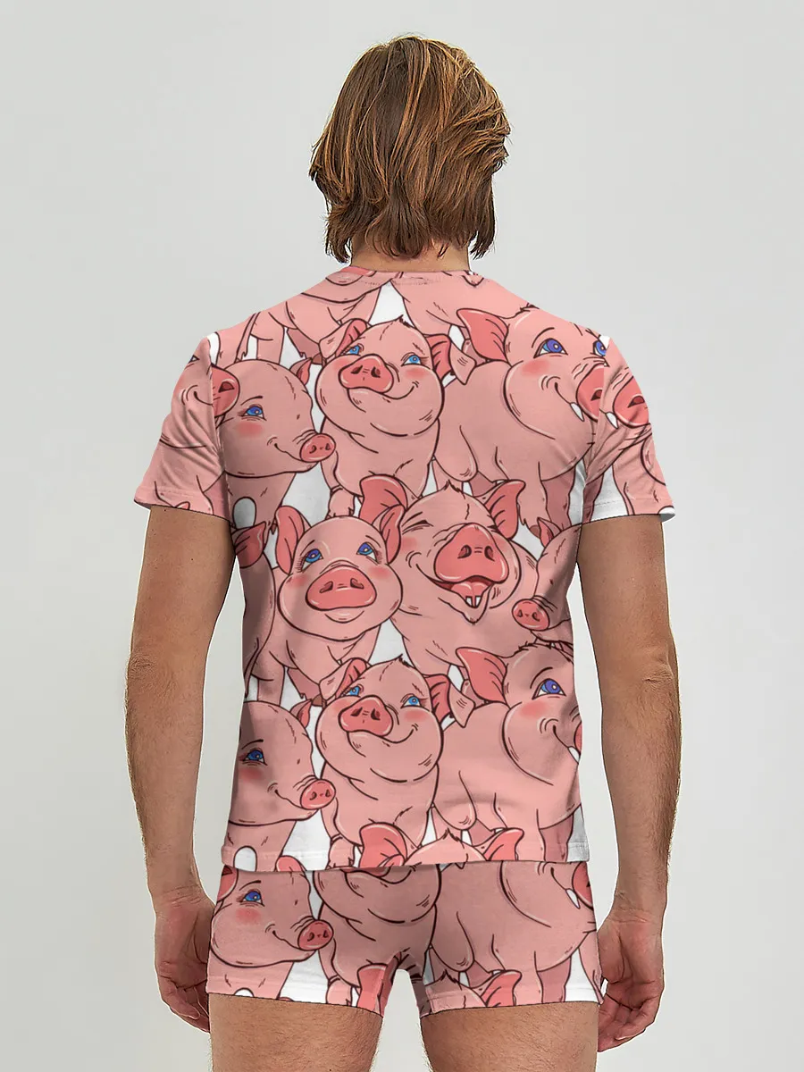Мужские трусы с футболкой / Свиньи