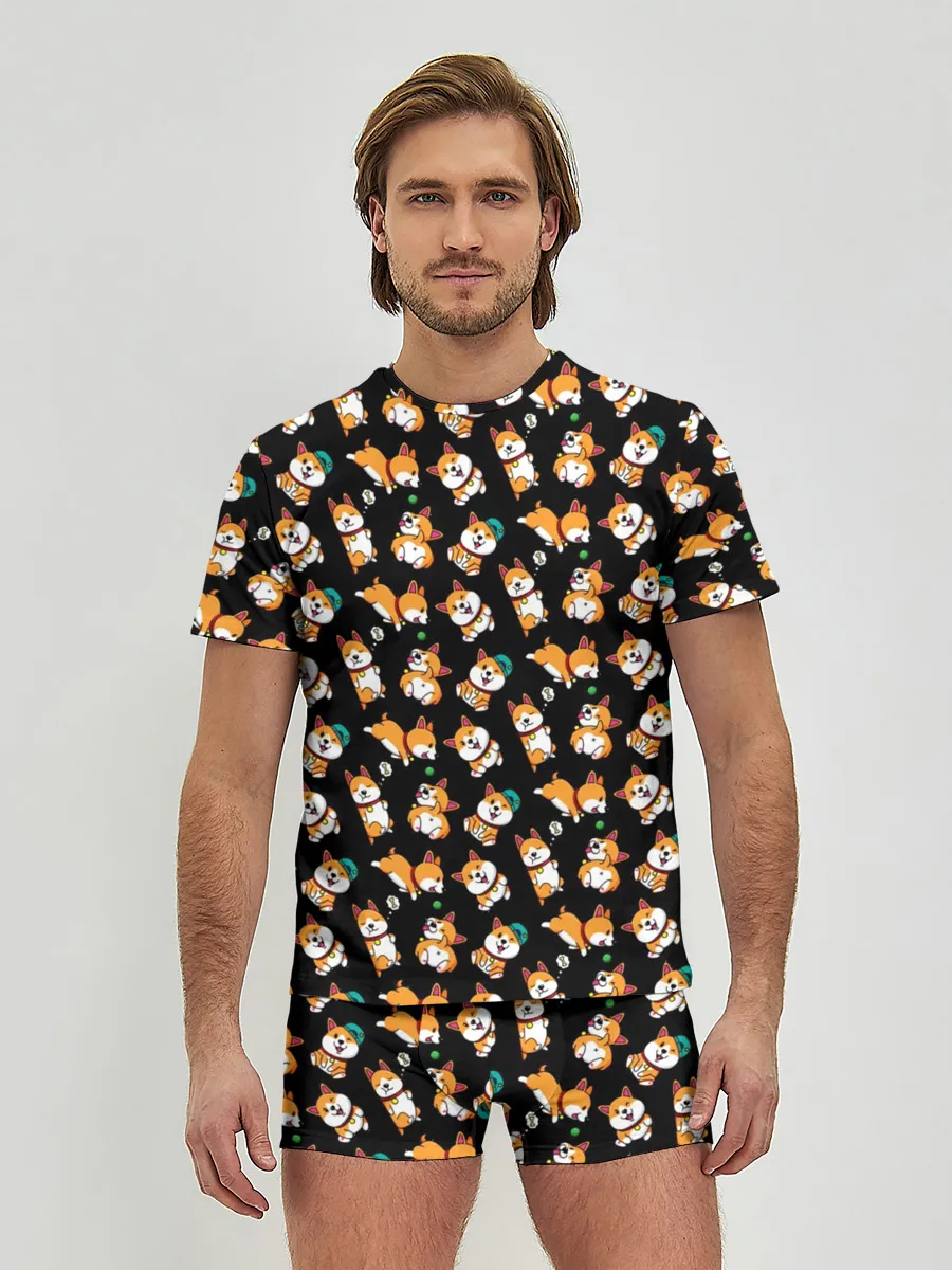 Мужские трусы с футболкой / Корги