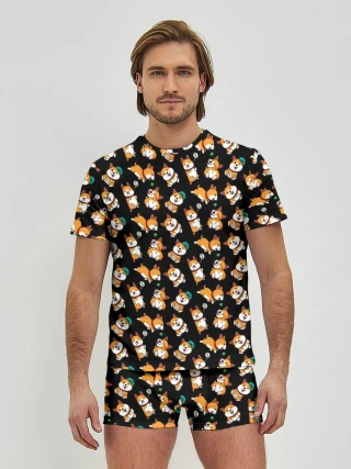 Мужские трусы с футболкой / Корги