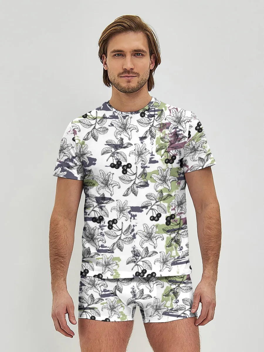 Мужские трусы с футболкой / Лилии