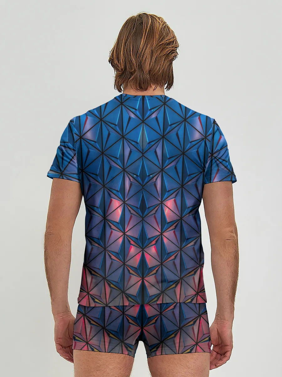 Мужские трусы с футболкой / Геометрический принт