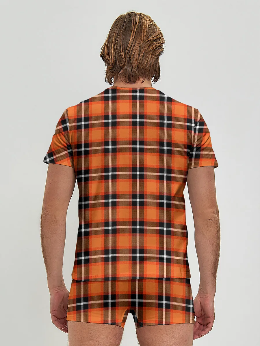 Мужские трусы с футболкой / Шотландская клетка