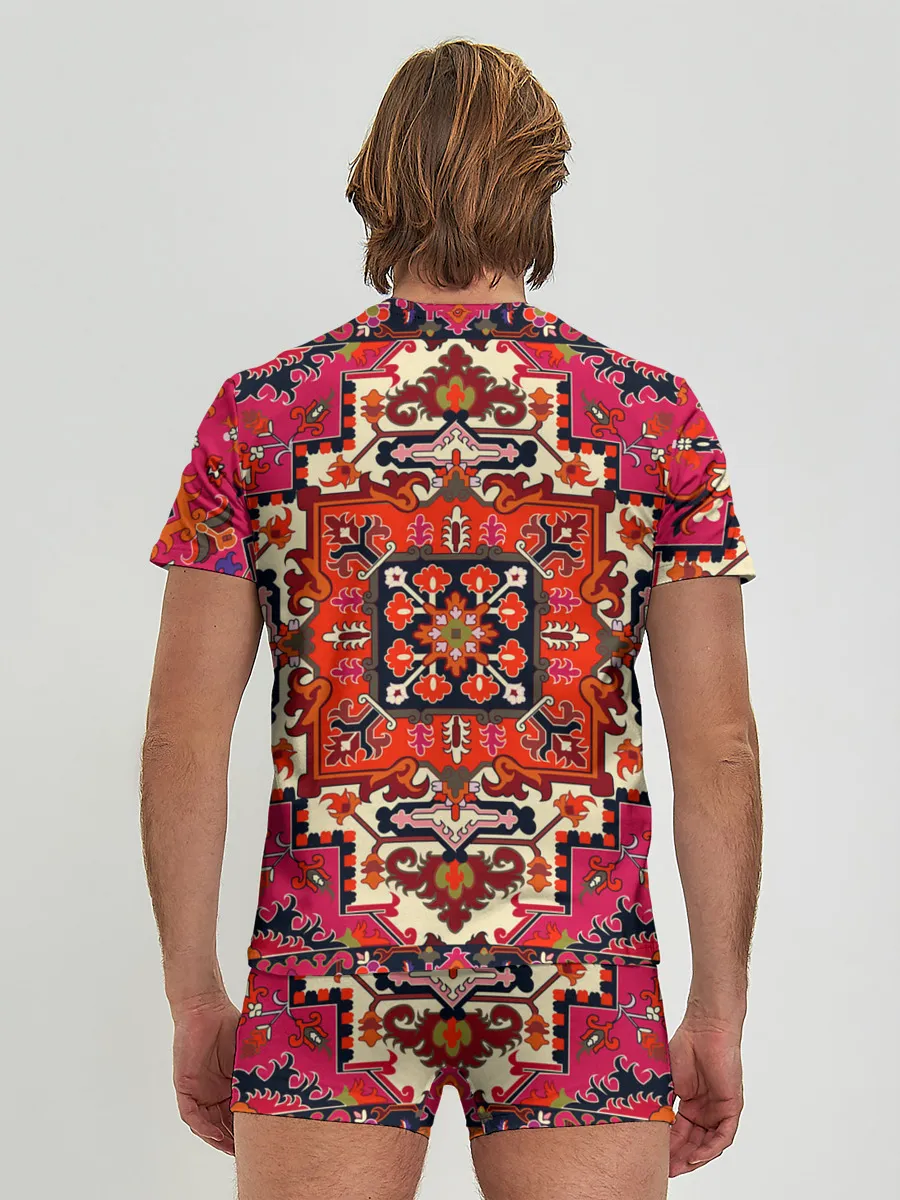 Мужские трусы с футболкой / Бордовый ковер