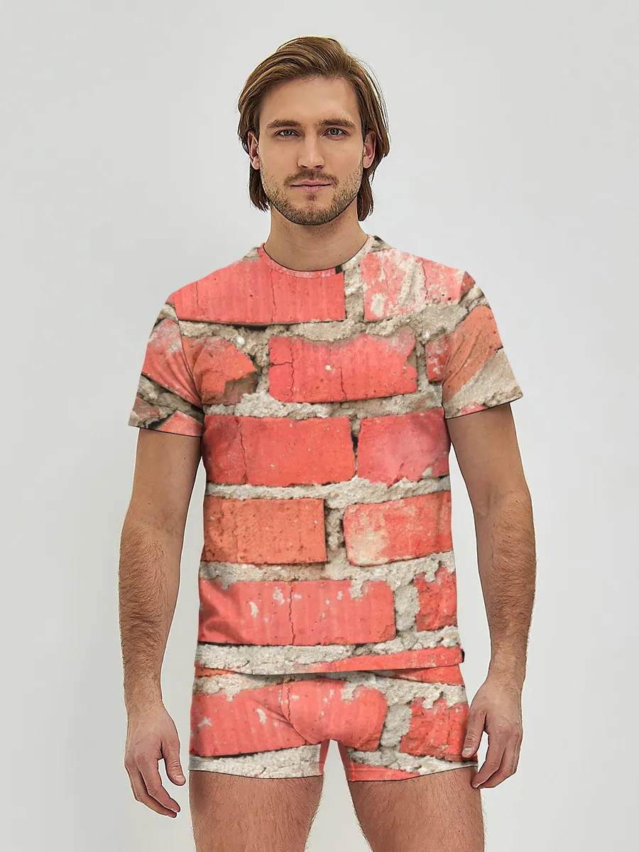 Мужские трусы с футболкой / Кирпичная стена