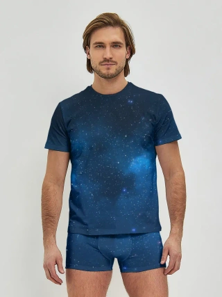 Мужские трусы с футболкой / млечный путь