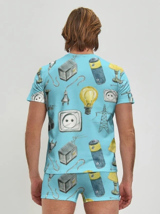 Мужские трусы с футболкой / Electricity and wires