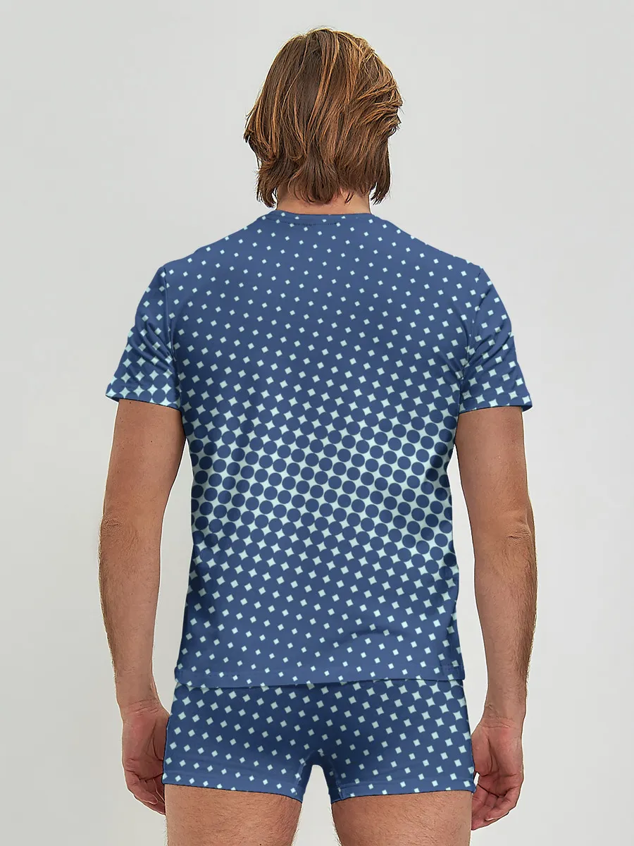 Мужские трусы с футболкой / Хаотичный горошек