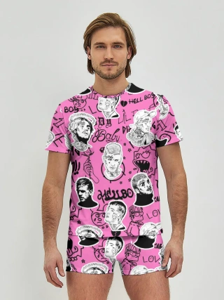 Мужские трусы с футболкой / LIL PEEP