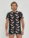 Мужские трусы с футболкой / Unicorns pattern