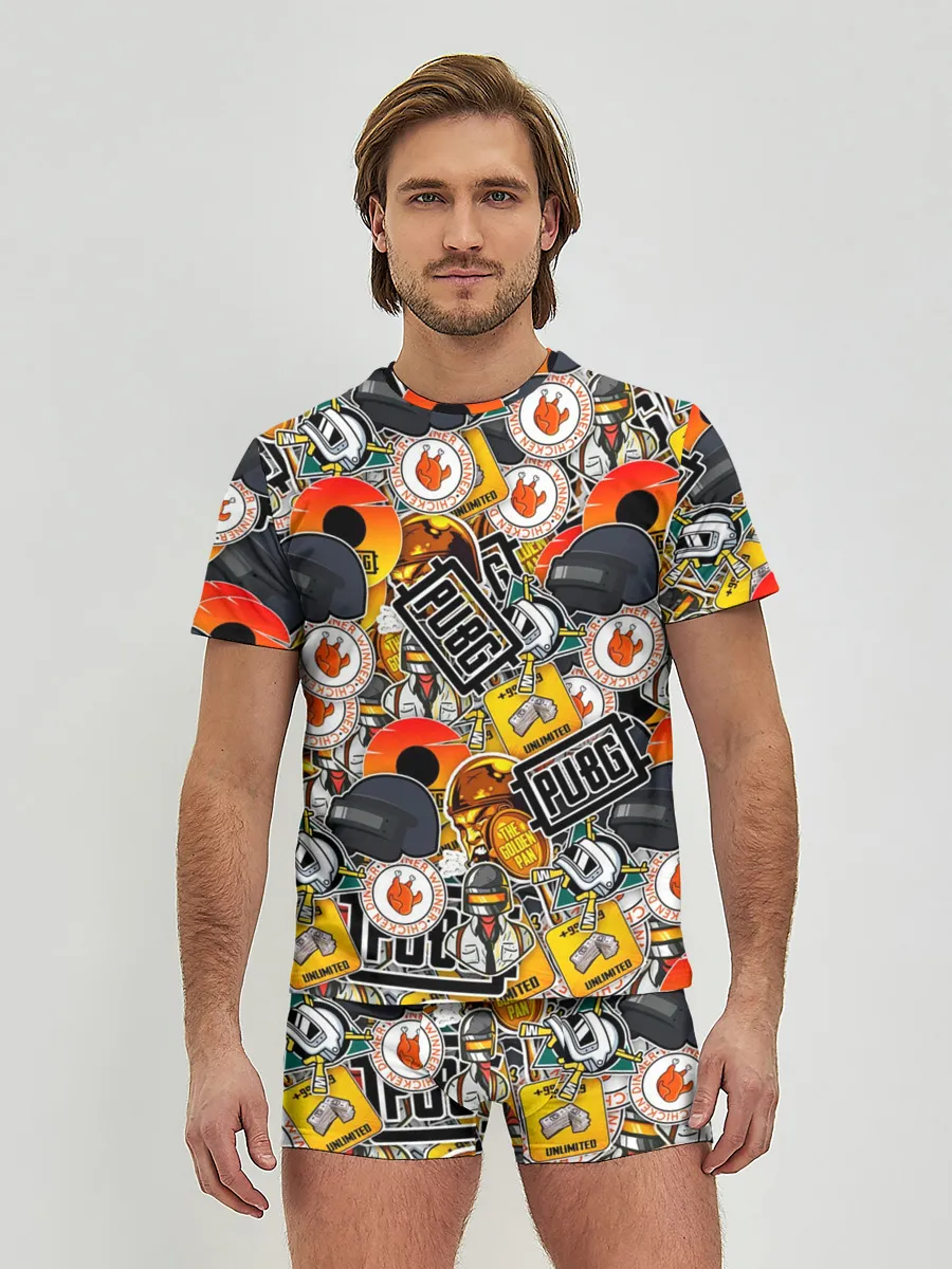 Мужские трусы с футболкой / PUBG STICKER