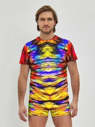 Мужские трусы с футболкой / Батик. Краски