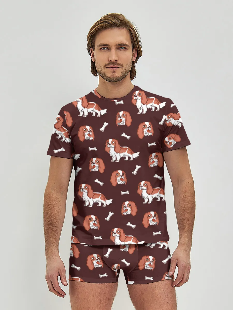 Мужские трусы с футболкой / Спаниели