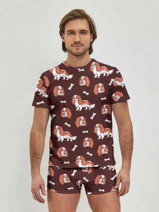 Мужские трусы с футболкой / Спаниели