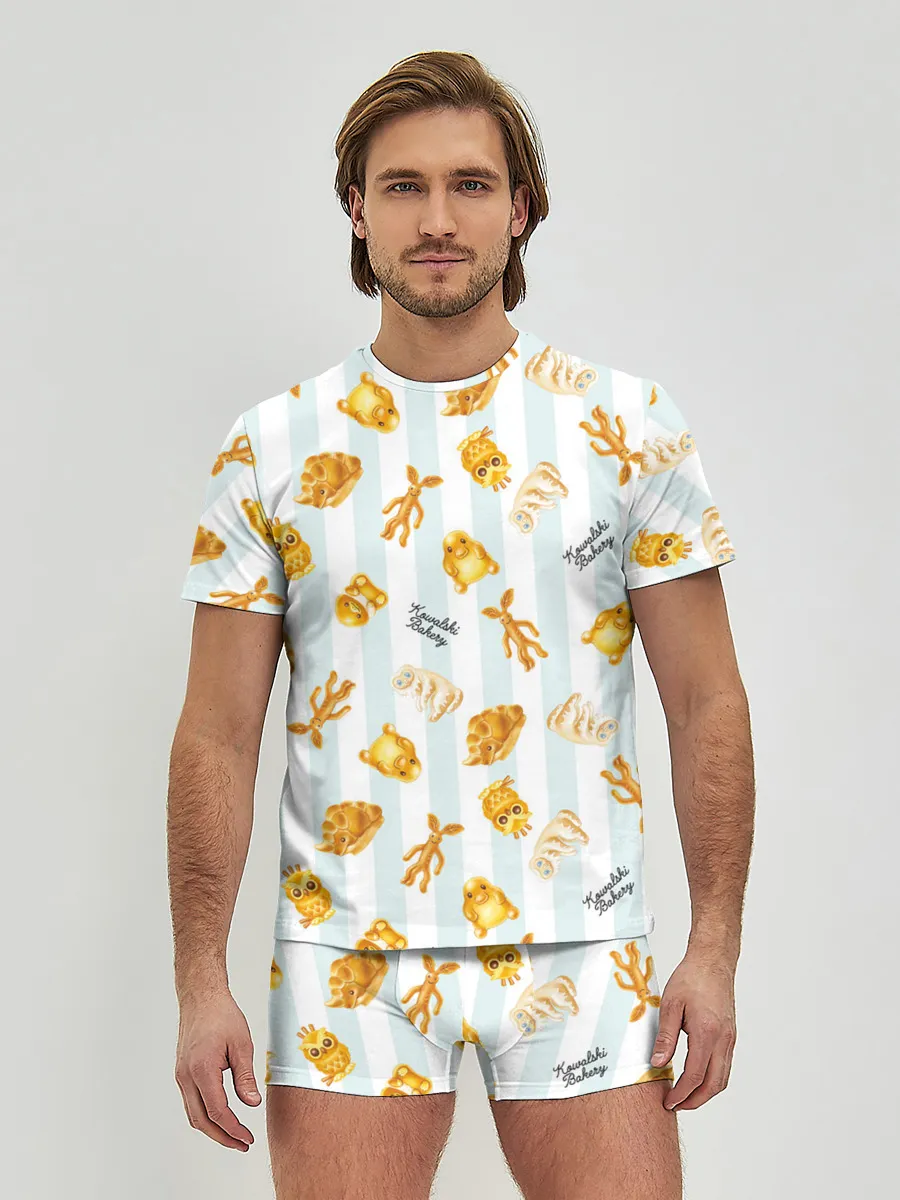 Мужские трусы с футболкой / Baked Goods Pattern