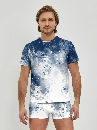 Мужские трусы с футболкой / Чернильные капли