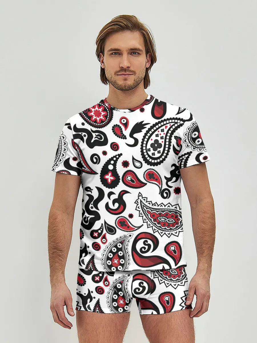 Мужские трусы с футболкой / Молекулярный рисунок