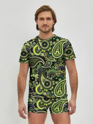 Мужские трусы с футболкой / Молекулярный рисунок