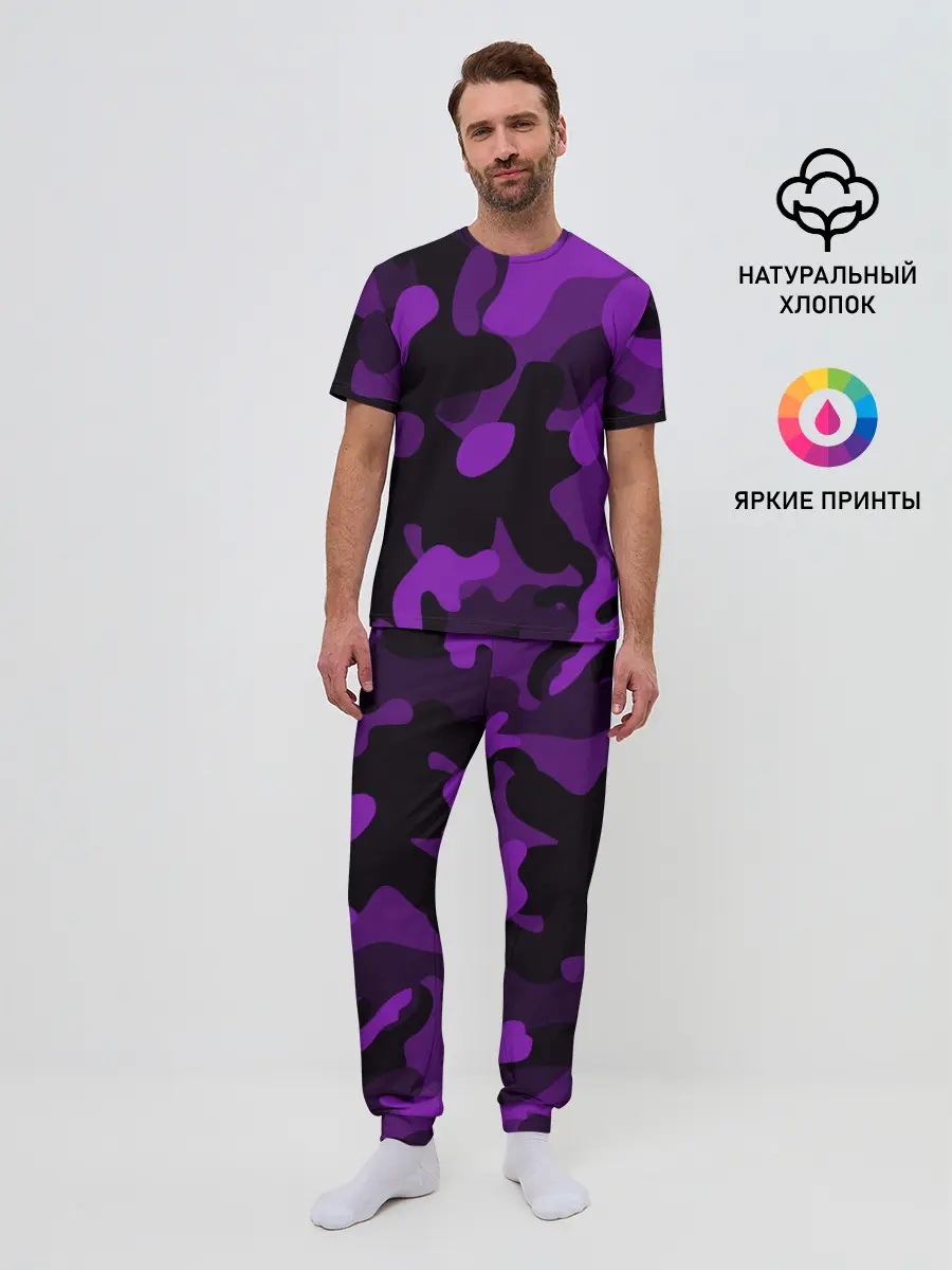 Мужская пижама с брюками / Камуфляж