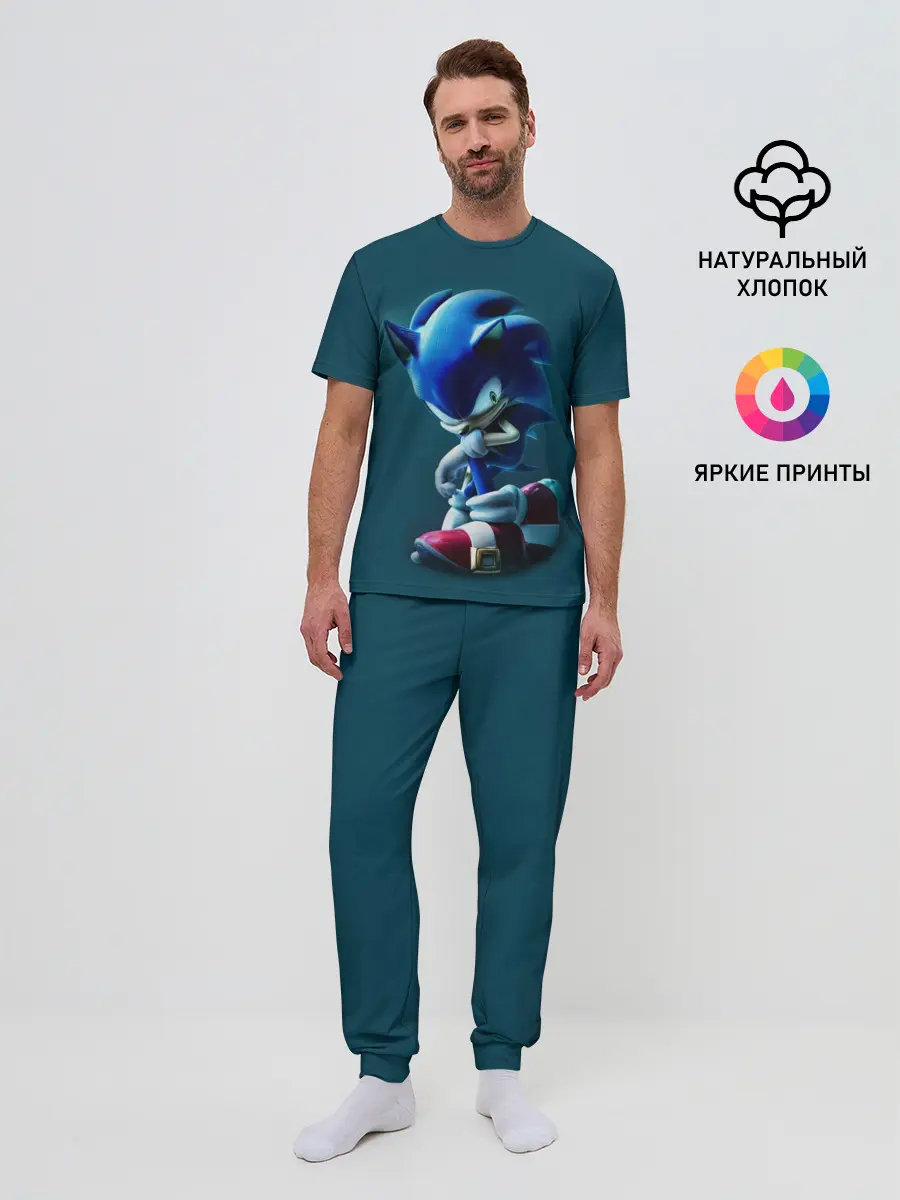 Мужская пижама с брюками / Sonic