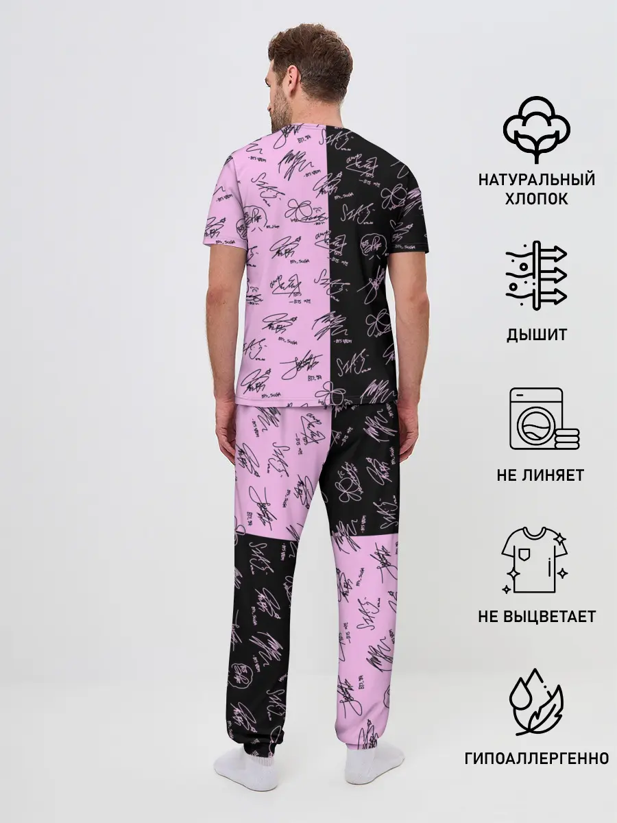 Мужская пижама с брюками / BTS АВТОГРАФЫ | БТС