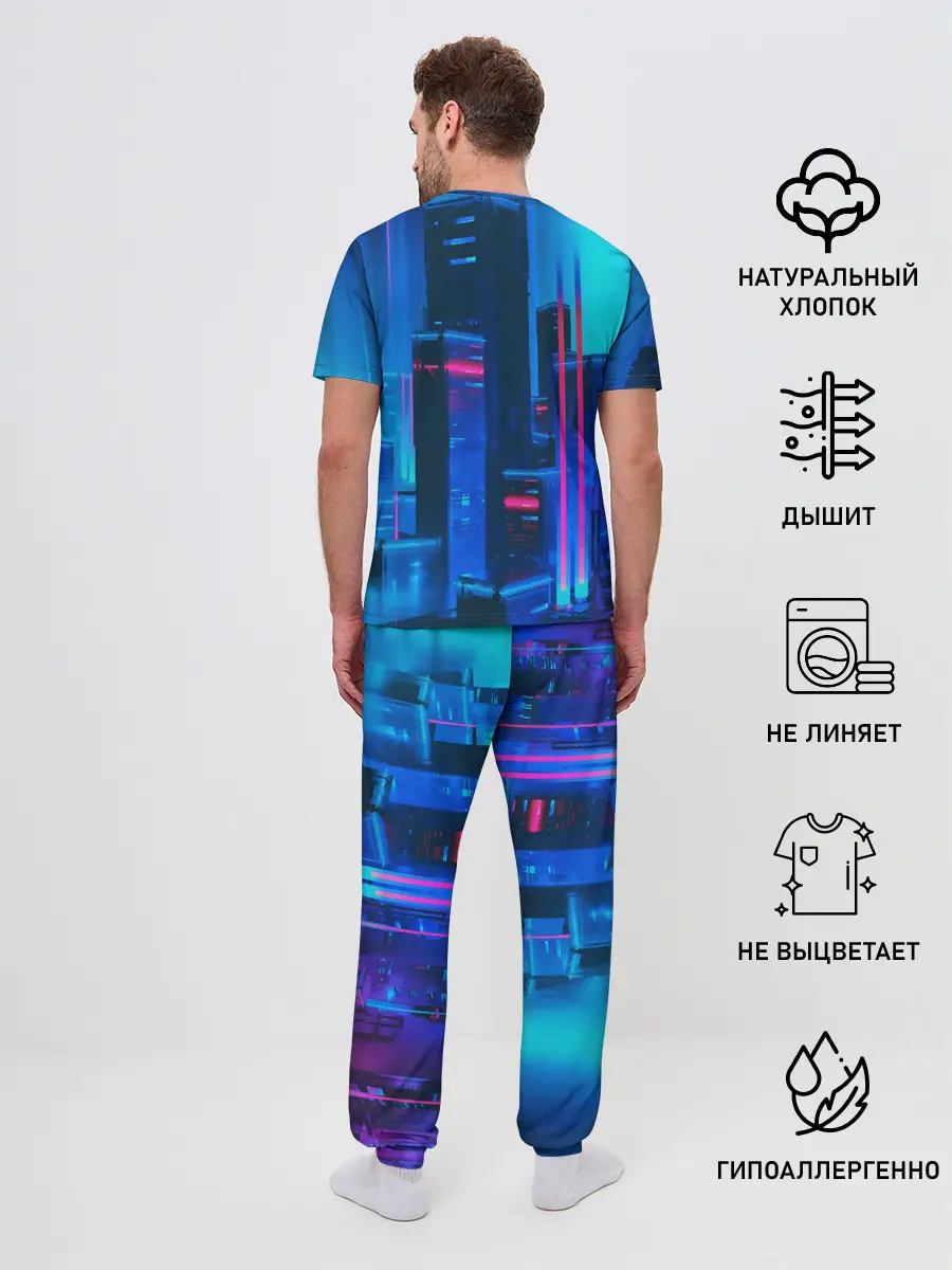 Мужская пижама с брюками / НОЧНОЙ ГОРОД